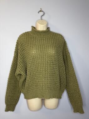 Baltic Born Syracuse Chunky Knit Sweater Relax Dusty Olive Sz M
